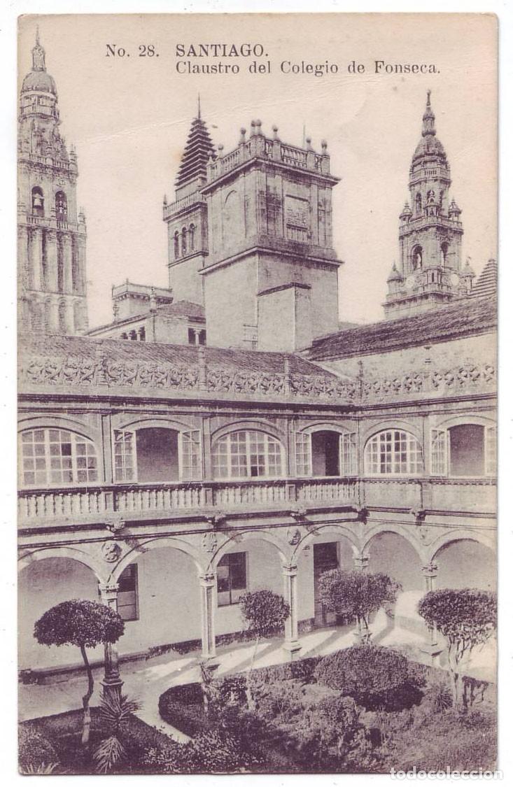 Postales: Santiago de Compostela: Claustro del Colegio de Fonseca. La Internacional Express (A&ntilde;os 10)