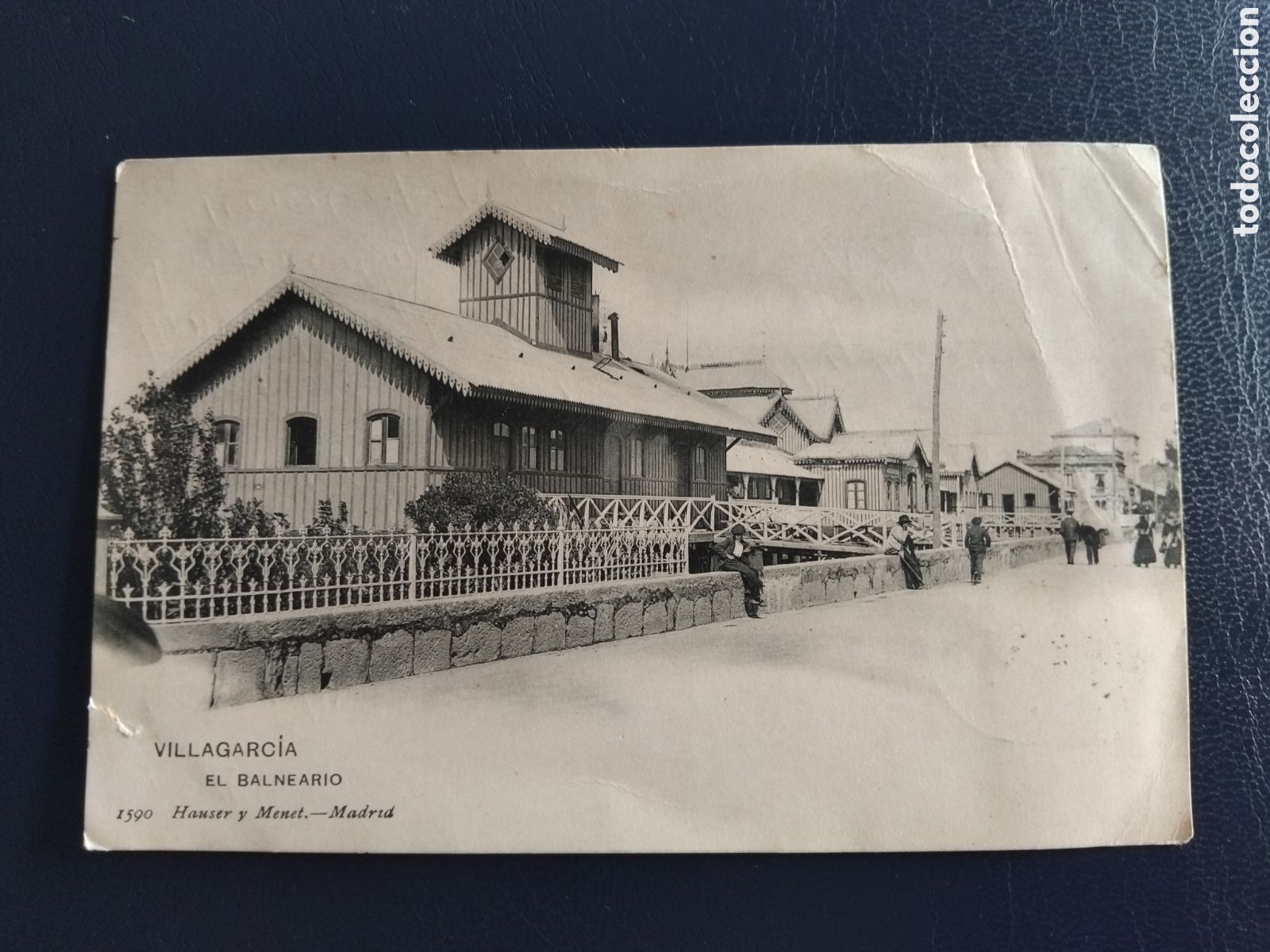 Postais: Antigua postal Villagarcia. El balneario