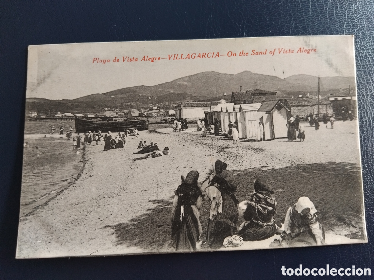 Postais: Antigua postal Villagarcia. Playa de Vista Alegre