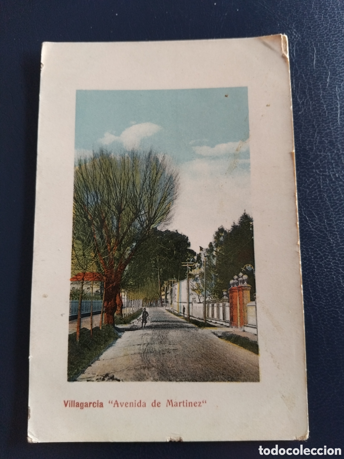 Postales: Antigua postal Villagarcia. Avenida de Mart&iacute;nez