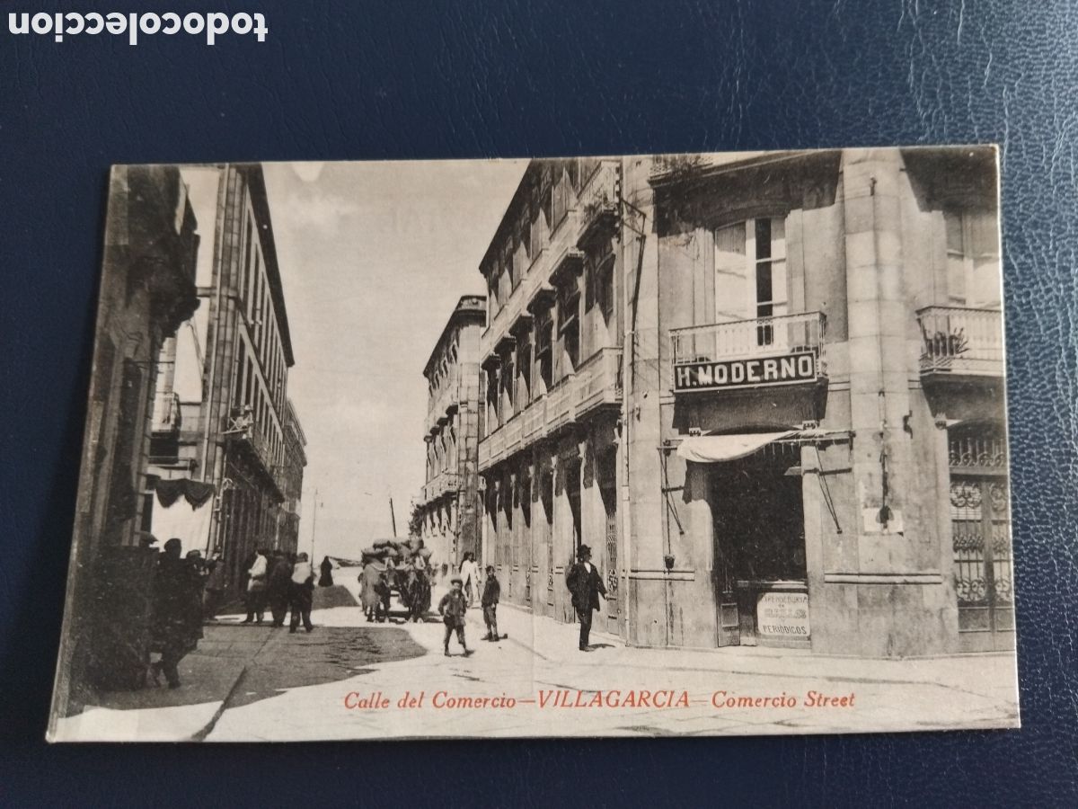 Postales: Antigua postal Villagarcia. Calle del Comercio