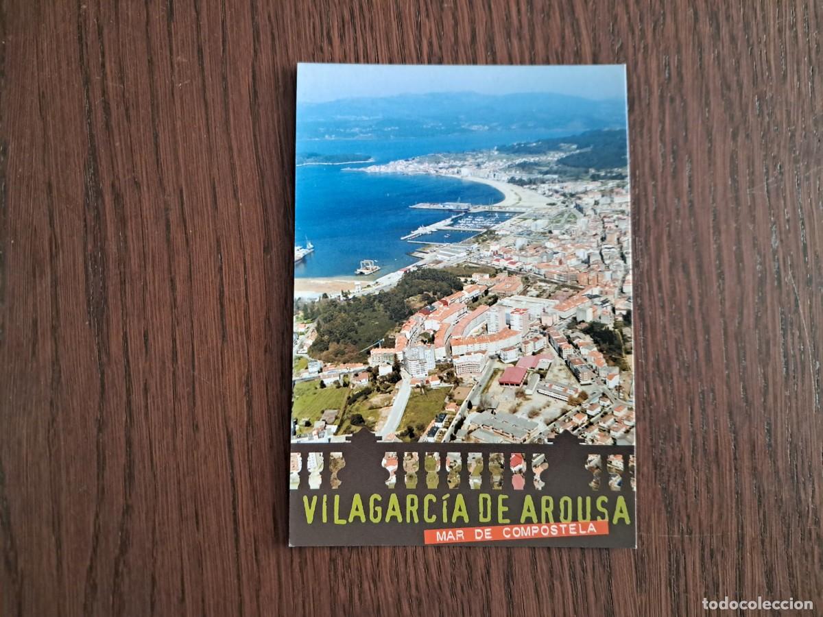 Postales: postal de Espa&ntilde;a, vista general Vilagarc&iacute;a de Arousa, Mar de Compostela.