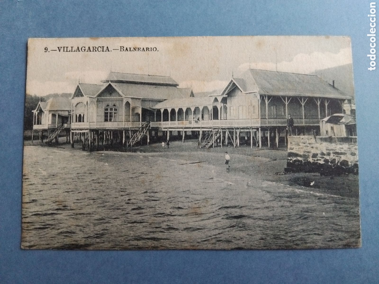 Postales: Postal Villagarcia. Balneario. Edici&oacute;n J. Bucea.