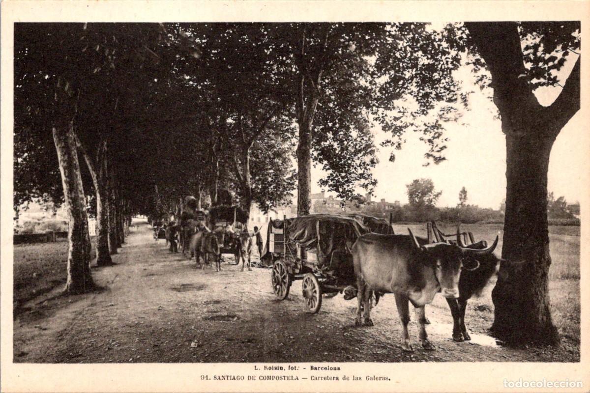 Postales: Santiago de Compostela - Carretera de las Galeras - Roisin 91 - 137x91mm