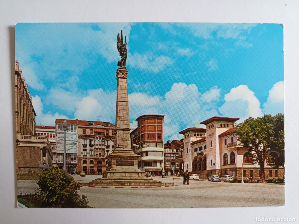 Postales: EL FERROL DEL CAUDILLO (LA CORU&Ntilde;A). PLAZA DE CAMILO ALONSO VEGA. MONUMENTO CAIDOS DE AFRICA (1966)