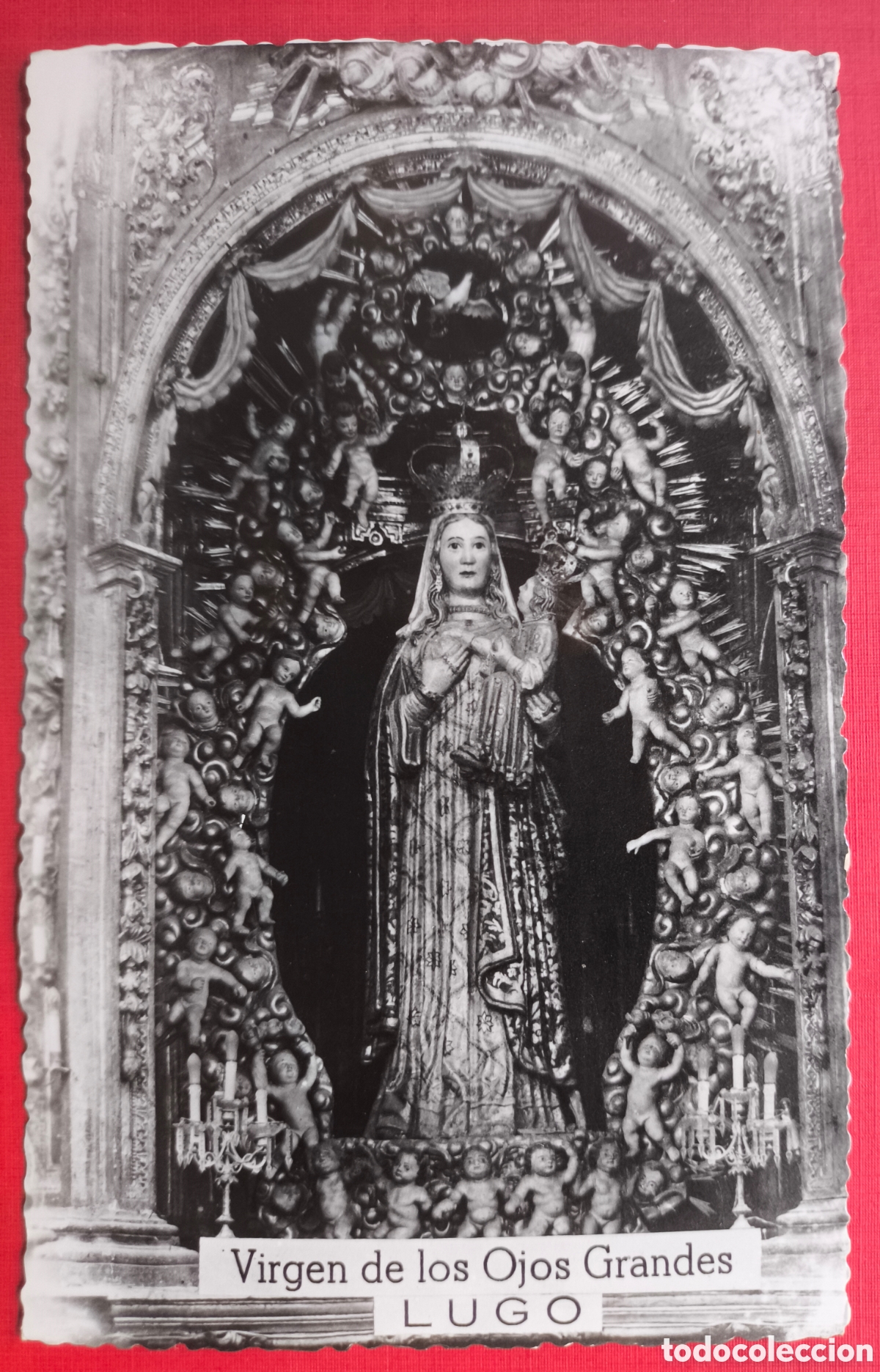 Postales: LUGO VIRXE DOS OLLOS GRANDES POSTAL FOTOGR&Aacute;FICA GALICIA C. 1965