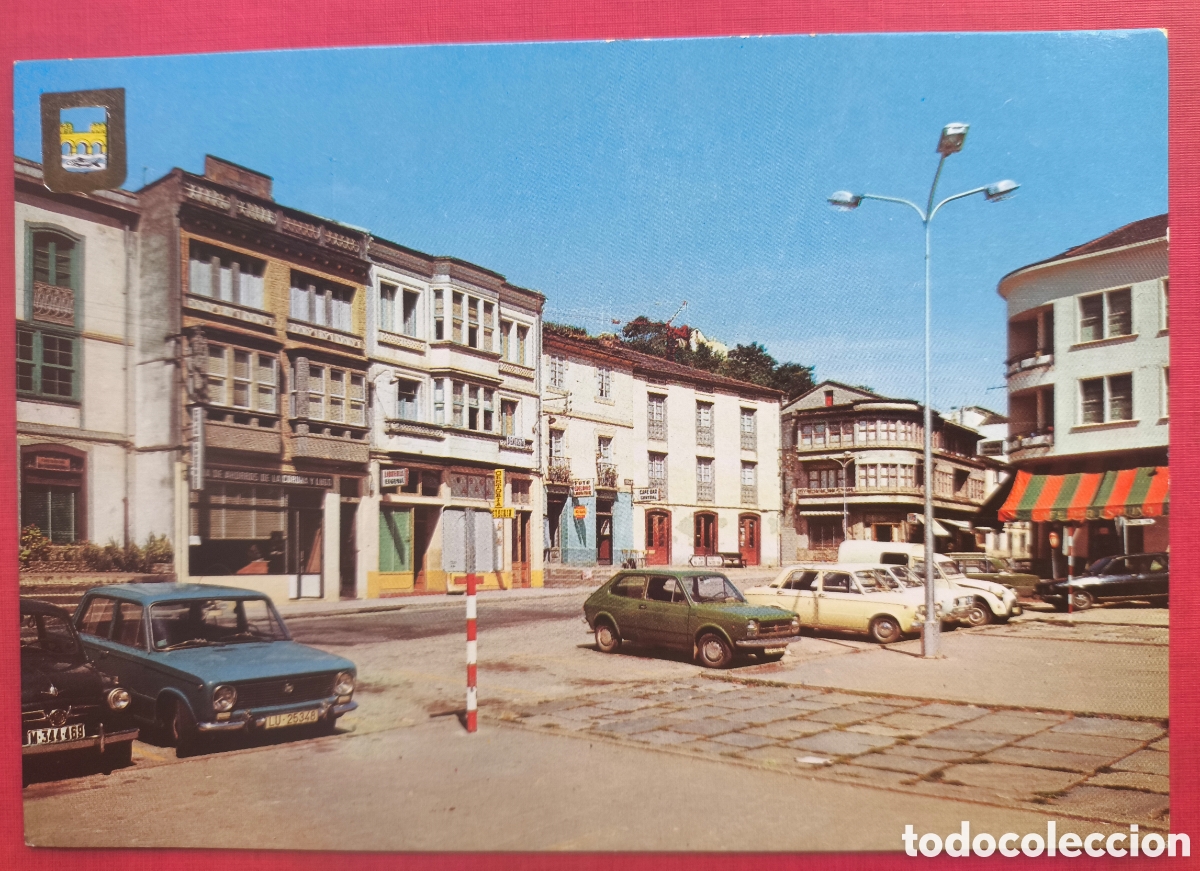 Postales: A PONTENOVA R&Uacute;A DA FEIRA POSTAL A COLOR A MARI&Ntilde;A LUGO C. 1975