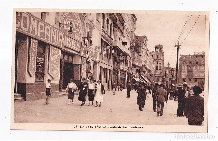 Postales: POSTAL. 23. LA CORU&Ntilde;A. AVENIDA DE LOS CANTONES. GALICIA