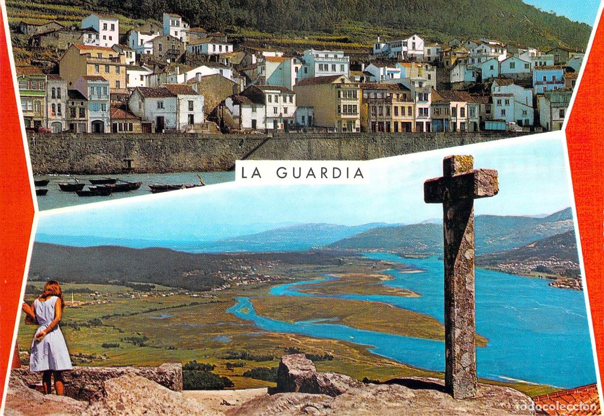 Postales: Postal de A Guarda con vista al Crucero de San Francisco