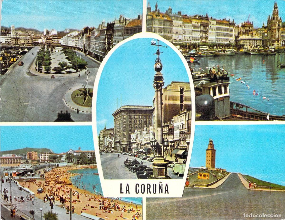 Postales: Postal de vistas panor&aacute;micas de La Coru&ntilde;a, Galicia