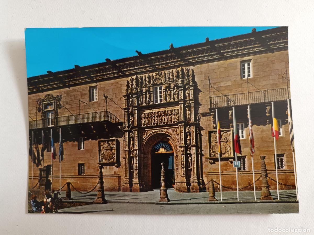 Postales: SANTIAGO DE COMPOSTELA (LA CORU&Ntilde;A). HOSTAL DE LOS REYES CATOLICOS (1971) - FRANQUEO