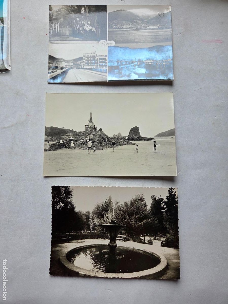 Postales: VIVERO - LUGO - GALICIA - LOTE 3 POSTALES FINALES DE LOS 50 - Z1