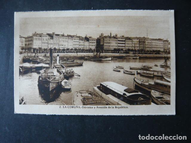 Postcards: LA CORU&Ntilde;A DARSENA Y AVENIDA DE LA REPUBLICA