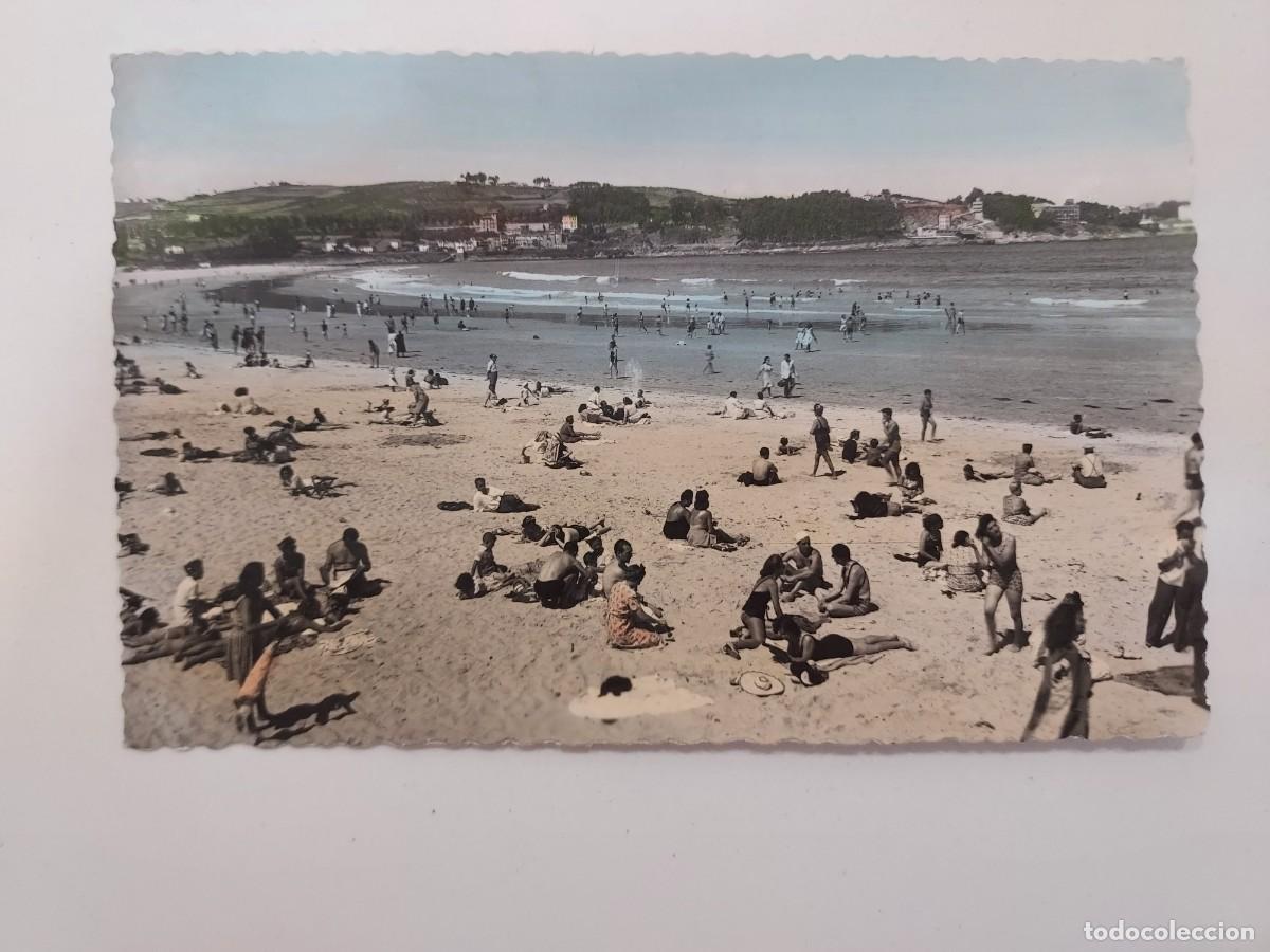 Postales: POSTAL LA CORU&Ntilde;A PLAYA DE SANTA CRISTINA. SIN CIRCULAR. A&Ntilde;OS 1950. COLOREADA. GARRABELLA 19.