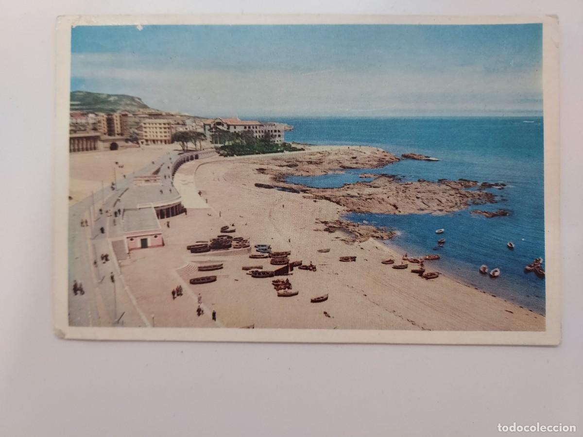 Postales: POSTAL LA CORU&Ntilde;A PLAYA DE RIAZOR. A&Ntilde;OS 1950. CIRCULADA. DOMINGUEZ 13