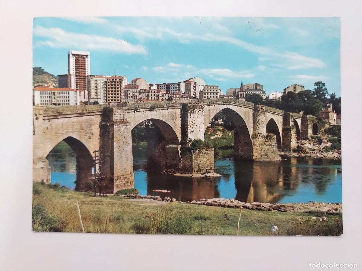 Postales: POSTAL ORENSE PUENTE ROMANO AL FONDO LA CIUDAD. 1967. CIRCULADA. ALARDE 12