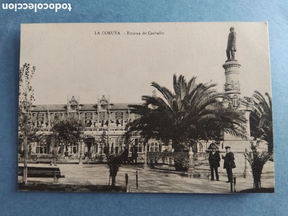 Postales: Postal La Coru&ntilde;a. Estatua de Carballo