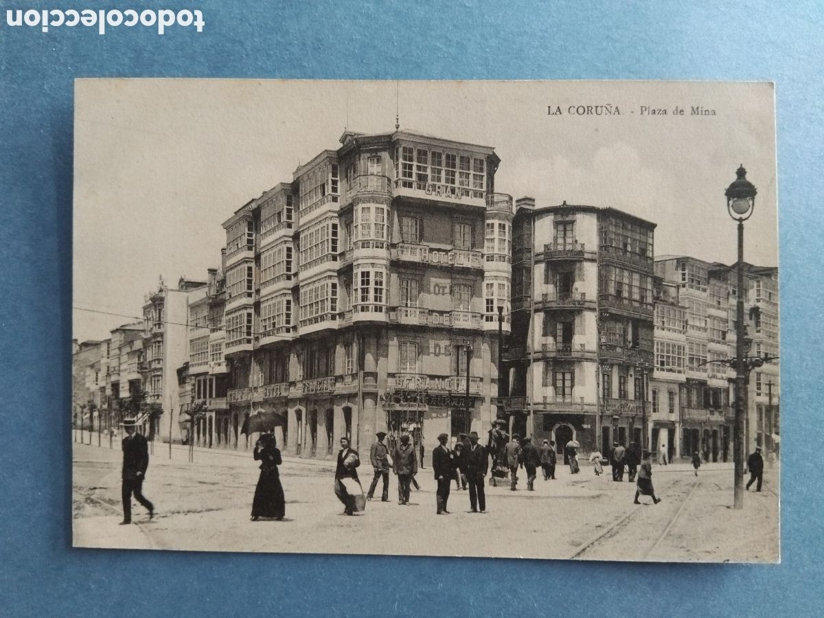 Postales: Postal La Coru&ntilde;a. Plaza de Mina