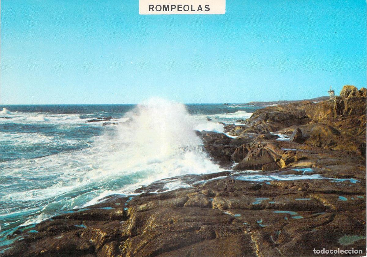Postales: Postal de Galicia, rompeolas en la costa - Foto 1