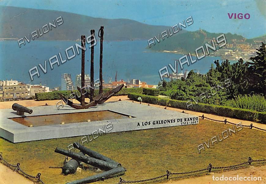 Postales: El Castro, monumento a los Galeones de Rande en Vigo (Pontevedra) - Circulada - A&ntilde;os 80