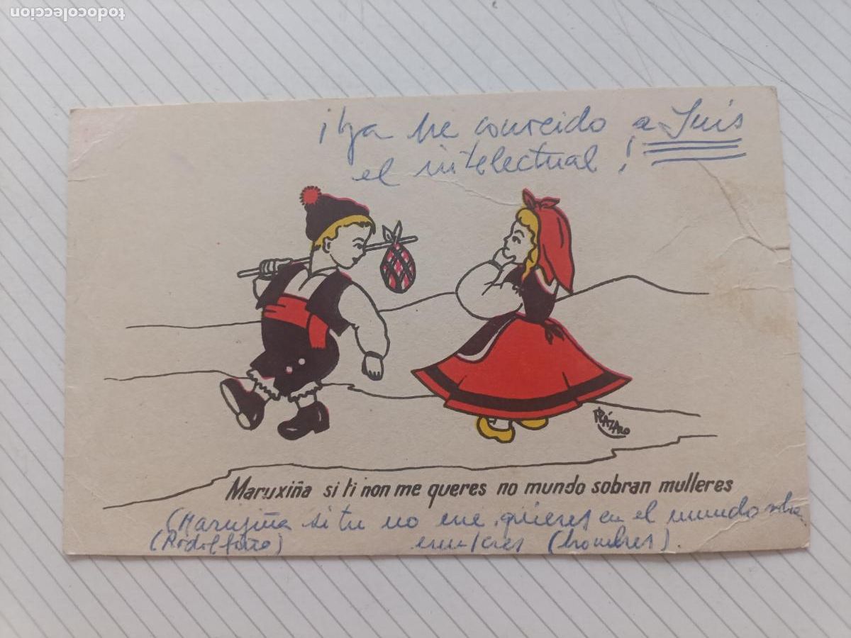 Postales: Galicia, postal de caricatura, postal antigua