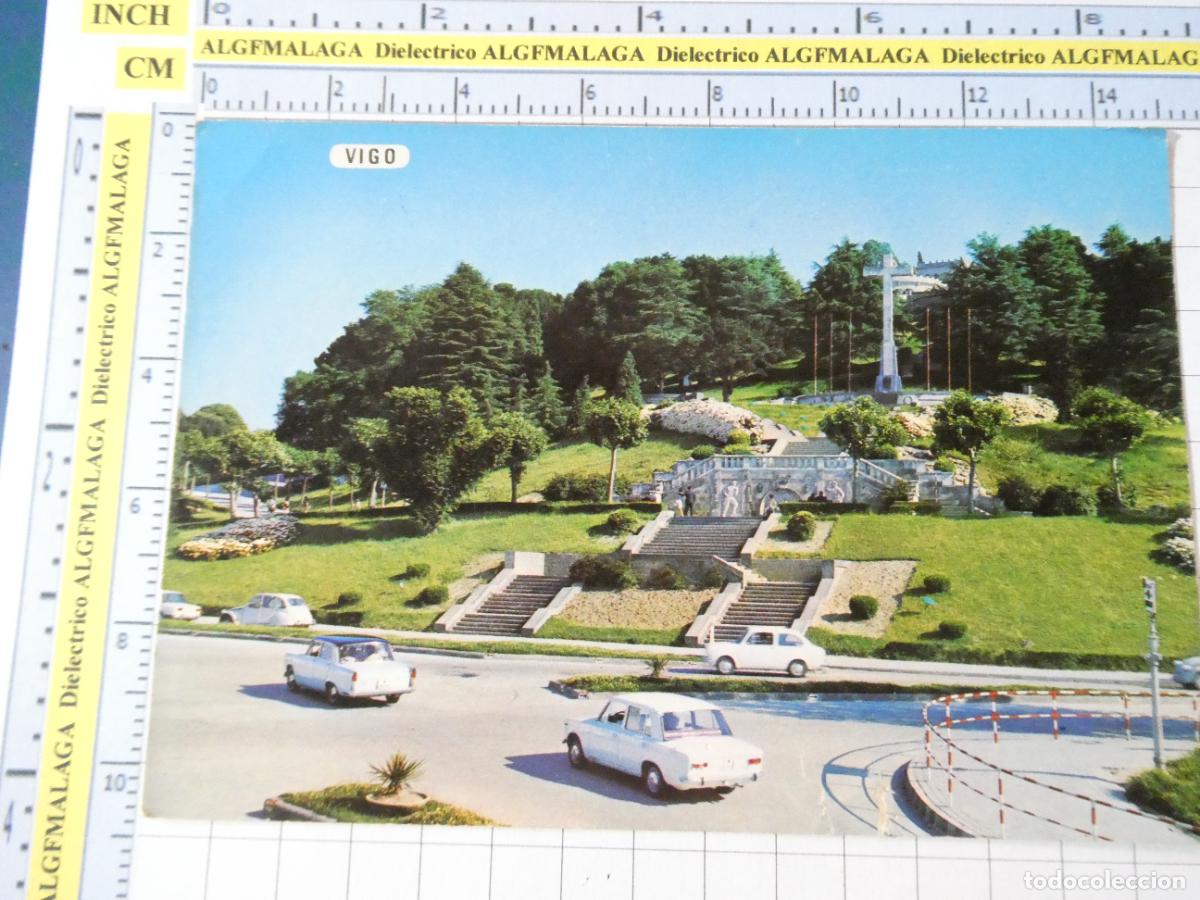 Postales: POSTAL DE PONTEVEDRA. A&Ntilde;O 1972. VIGO EL CASTRO MONUMENTO A LOS CA&Iacute;DOS 3080 FAMA. 2500
