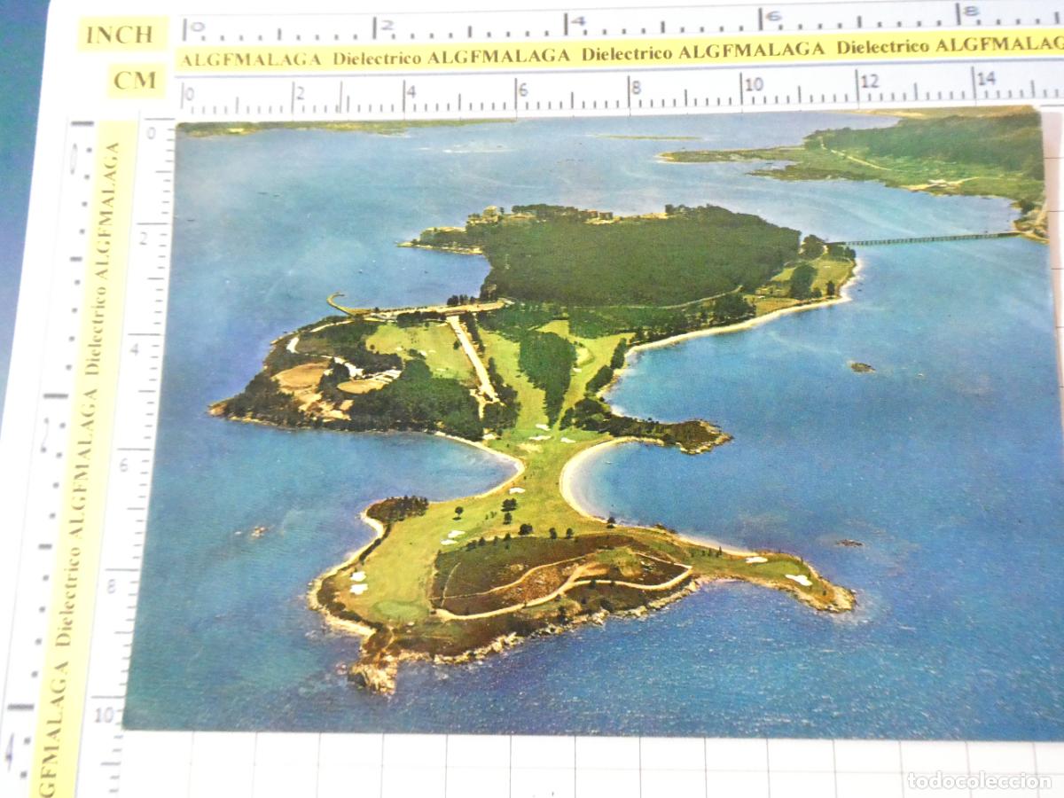 Postales: POSTAL DE PONTEVEDRA. A&Ntilde;O 1975. ISLA DE LA TOJA VISTA AEREA 3701 FAMA. 2503