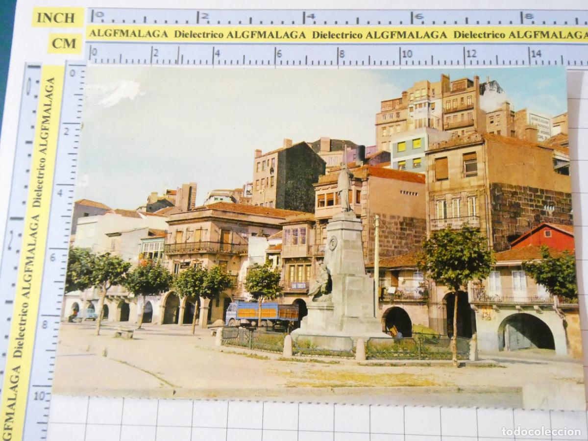 Postales: POSTAL DE PONTEVEDRA. A&Ntilde;O 1964. VIGO MONUMENTO AL PESCADOR EN EL BERB&Eacute;S CAMI&Oacute;N PEGASO 57 FARDI. 2511