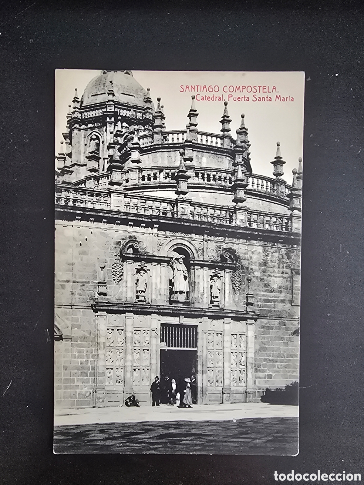 Postales: POSTAL SANTIAGO DE COMPOSTELA CATEDRAL PUERTA SANTA MARIA. THOMAS