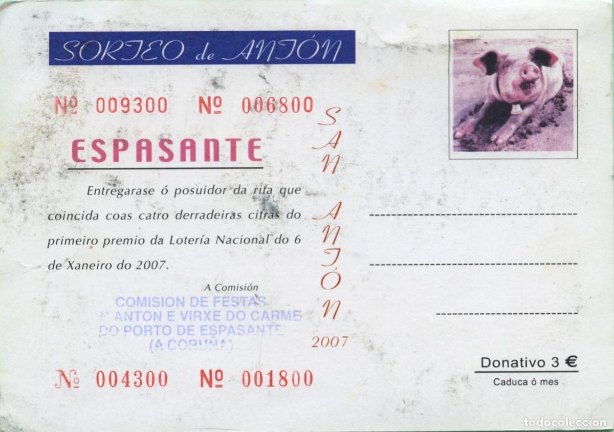 Postales: ESPASANTE. La Coru&ntilde;a. Sorteo San Ant&oacute;n 2007. - Foto 2