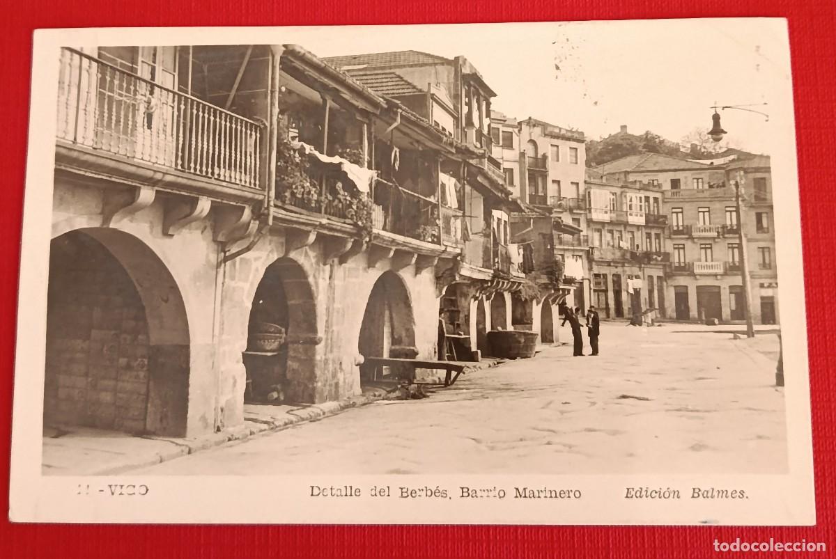 Postales: POSTAL FOTOGRAFICA BARRIO MARINERO DE BERBES - VIGO 1956 - EDICI&Oacute;N BALMES