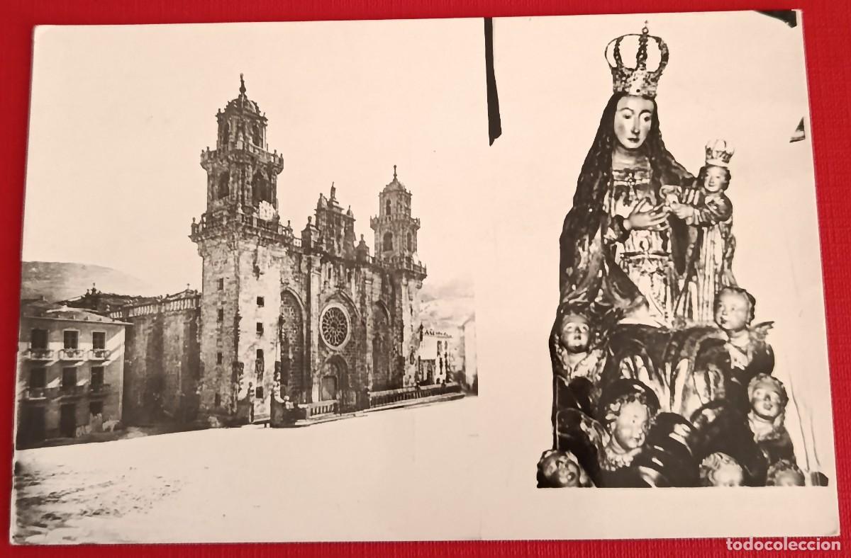 Postales: POSTAL FOTOGRAFICA CATEDRAL BASILICA MONDO&Ntilde;EDO - LUGO 1940 - L.R. SANTA FE