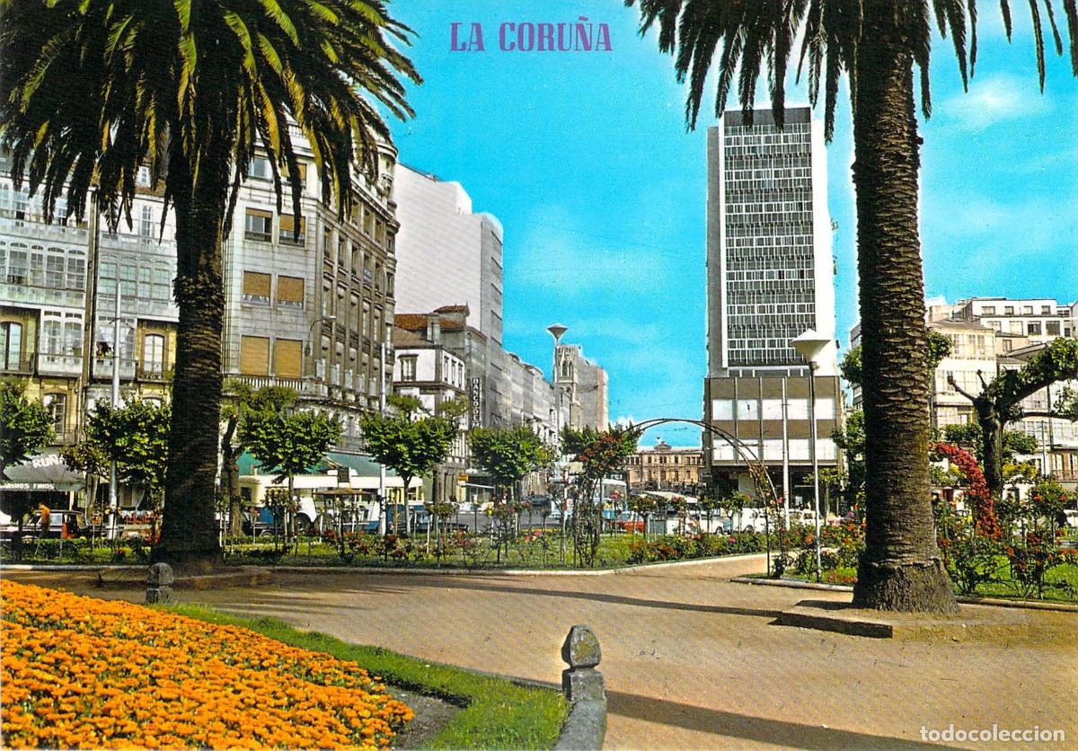 Postales: Postal de los Jardines de la Rosaleda en La Coru&ntilde;a - Foto 1