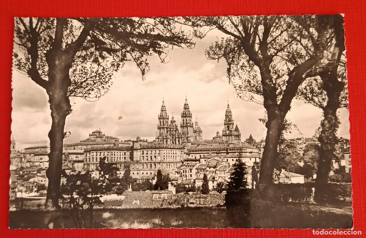 Postales: POSTAL FOTOGRAFICA VISTA PASEO DE LA HERRADURA - SANTIAGO COMPOSTELA 1956