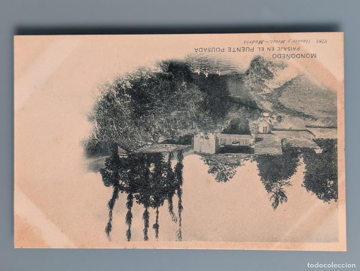 Postales: RARA POSTAL MONDO&Ntilde;EDO N&ordm; 1282 PAISAJE EN EL PUENTE POUSADA LUGO GALICIA ED HAUSER Y MENET PERFECTA