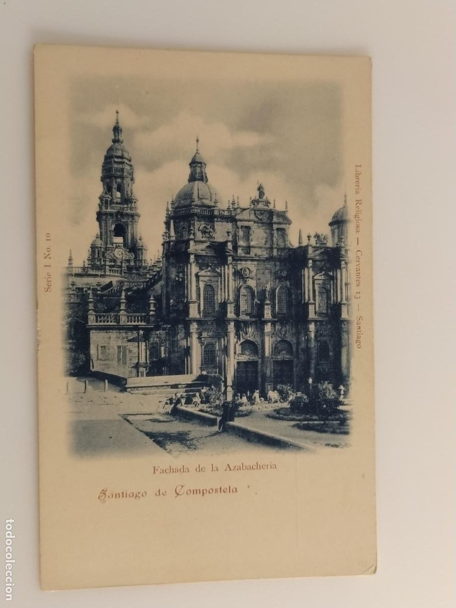 Postales: SANTIAGO DE COMPOSTELA - FACHADA DE LA AZABACHERIA - REVERSO SIN DIVIDIR - POSTAL ANTIGUA (116.862)