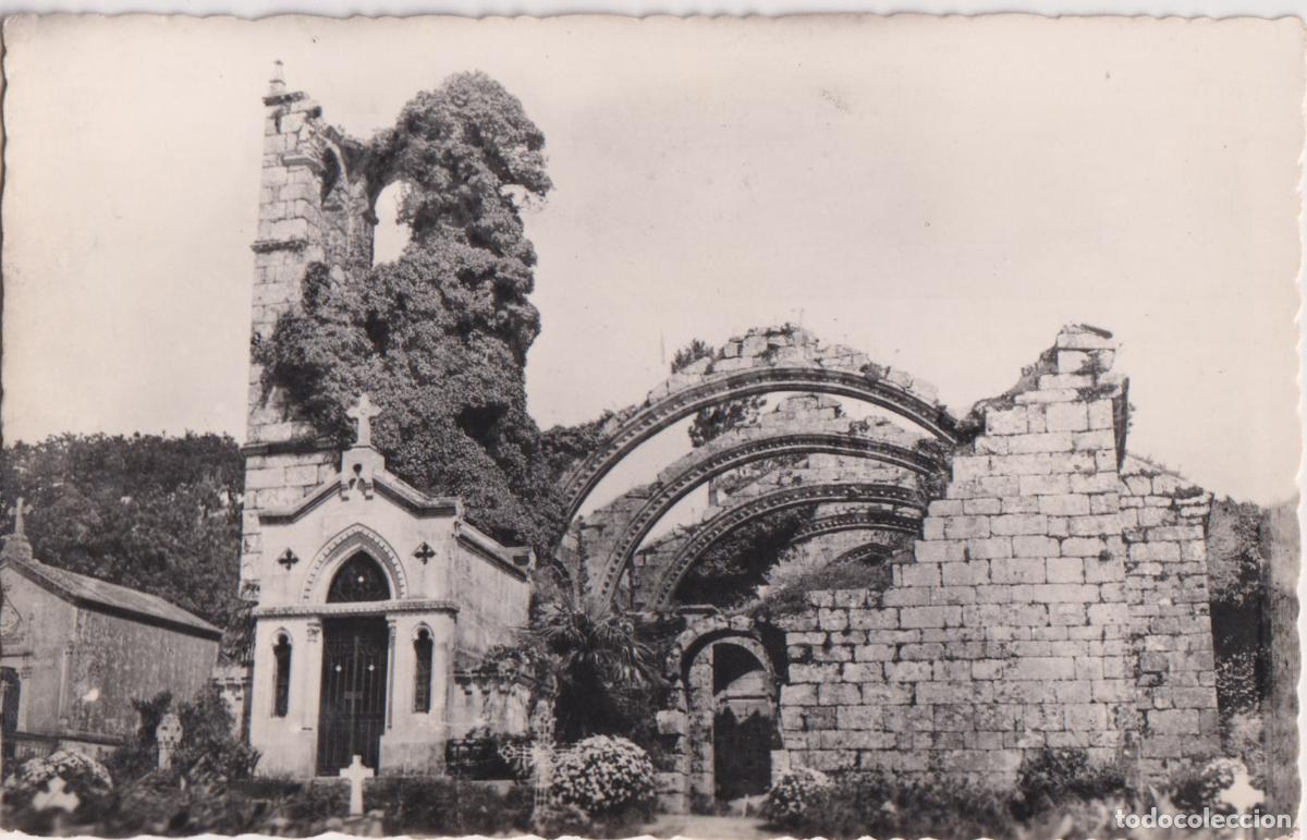 Postales: CAMBADOS (PONTEVEDRA) RUINAS DE SANTA MARIA &ndash; DOMINGUEZ N&ordm;6 &ndash; ESCRITA