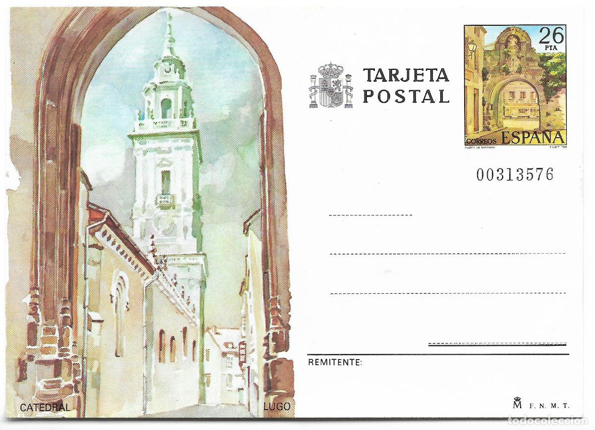 Postales: CATEDRAL DE LUGO --POSTAL PREFANQUEADA SIN USAR