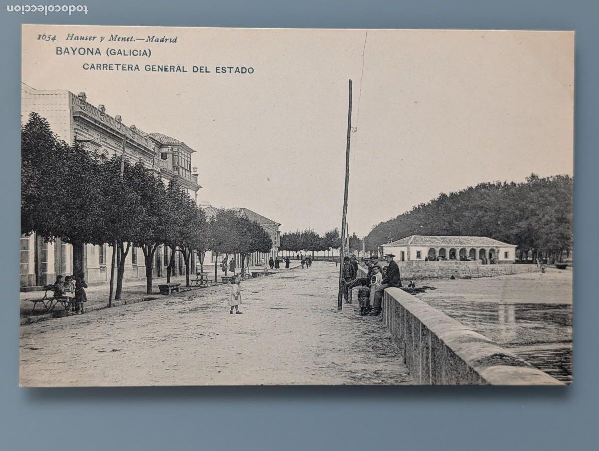 Postales: RARA POSTAL BAYONA N&ordm; 1654 CARRETERA GENERAL DEL ESTADO HAUSER Y MENET PONTEVEDRA VIGO GALICIA