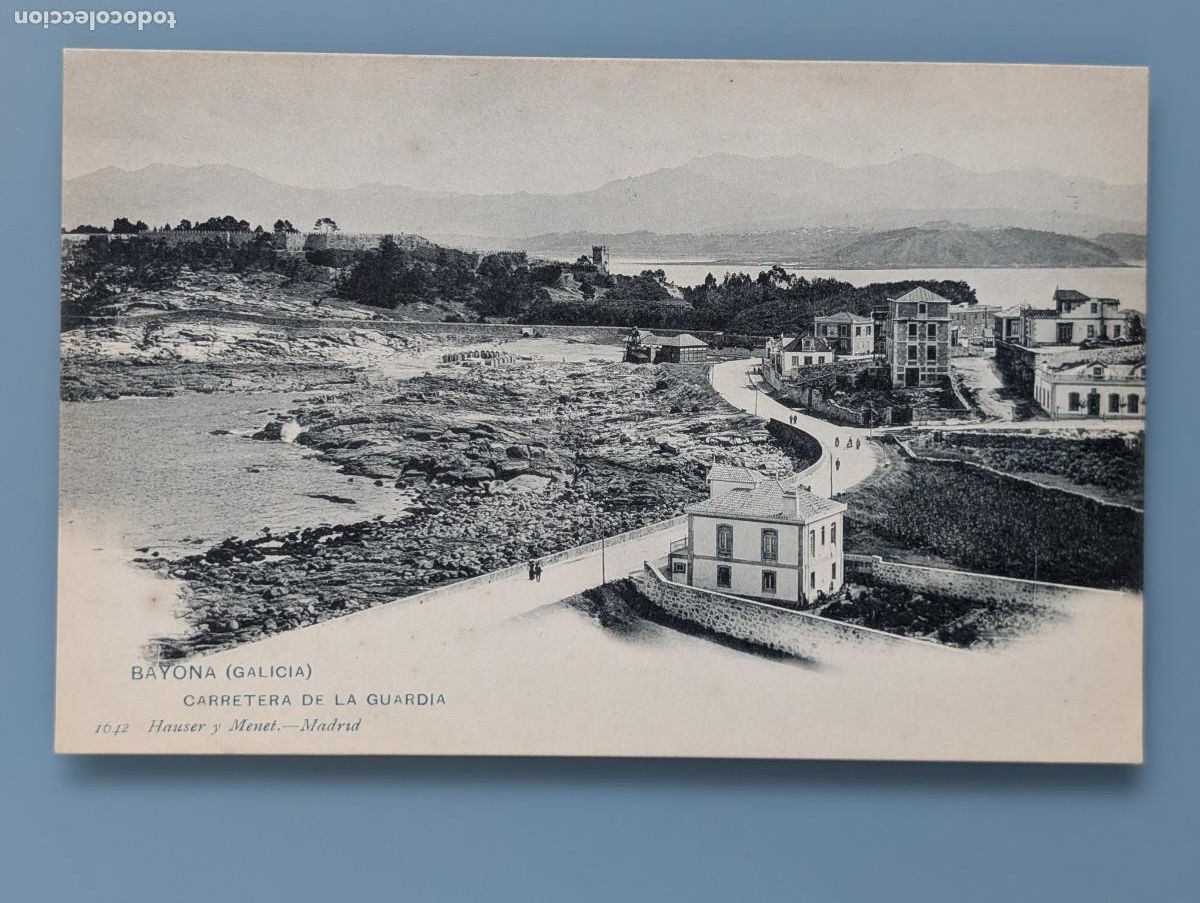 Postales: RARA POSTAL BAYONA N&ordm; 1632 CARRETERA DE LA GUARDIA ED HAUSER Y MENET PONTEVEDRA VIGO GALICIA