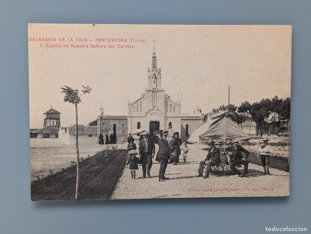 Postales: RARA POSTAL N&deg;7 BALNEARIO DE LA TOJA CAPILLA NUESTRA SE&Ntilde;ORA DEL CARMEN PONTEVEDRA VIGO GALICIA