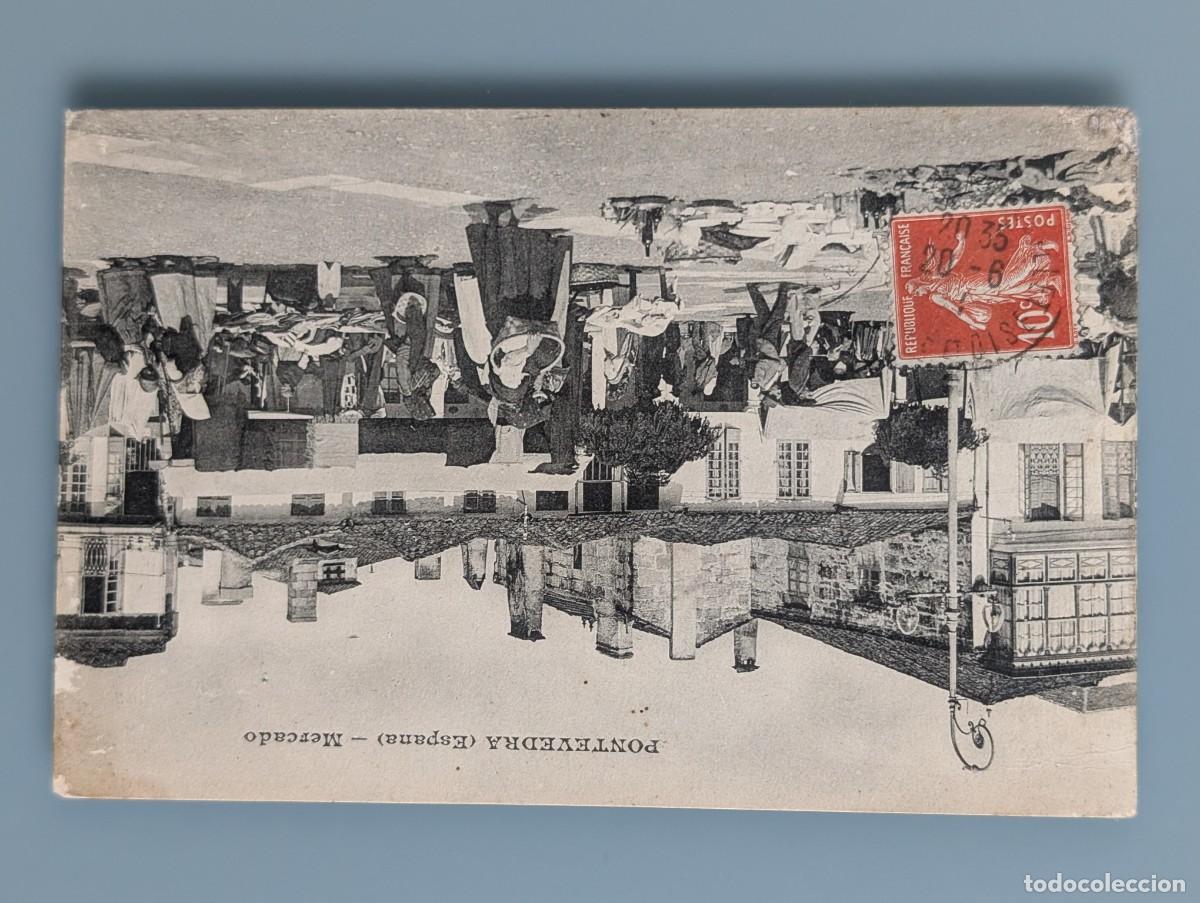 Postales: RARA POSTAL PONTEVEDRA MERCADO FERIA GALICIA TIPOS GALLEGOS COSTUMBRES EDIC MESSAGERIES MARITIMES
