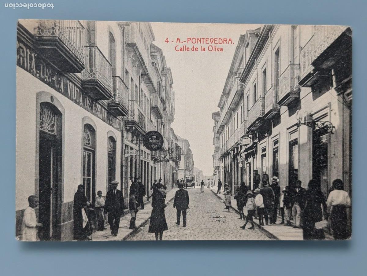 Postales: RARA POSTAL GALICIA PONTEVEDRA N&ordm; 6 CALLE DE LA OLIVA ED THOMAS PERFECTA CONS ANIMADA