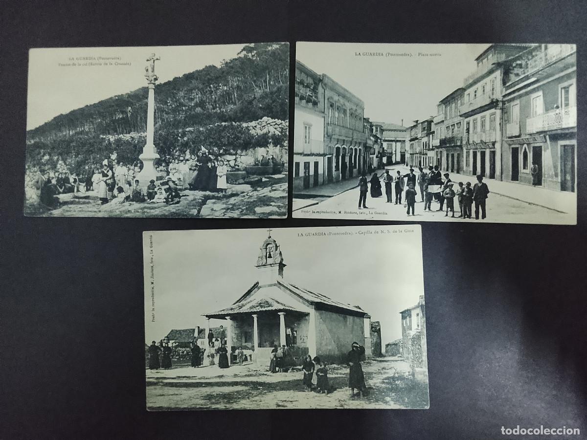 Postales: Lote de 3 postales de La Guardia (Pontevedra)