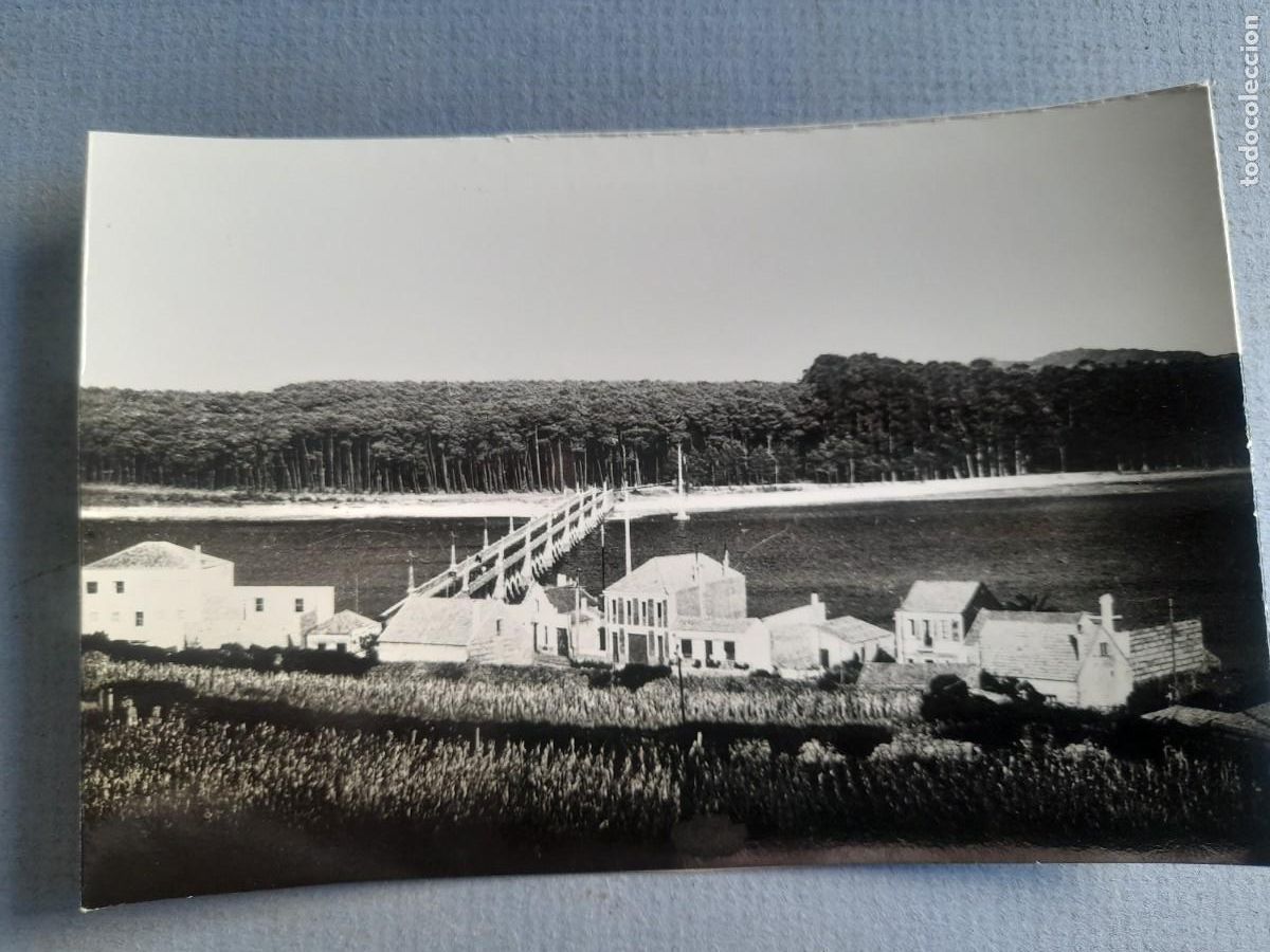 Postales: Postal la toja -27- puente de acceso a la isla, artigot escrita 1960