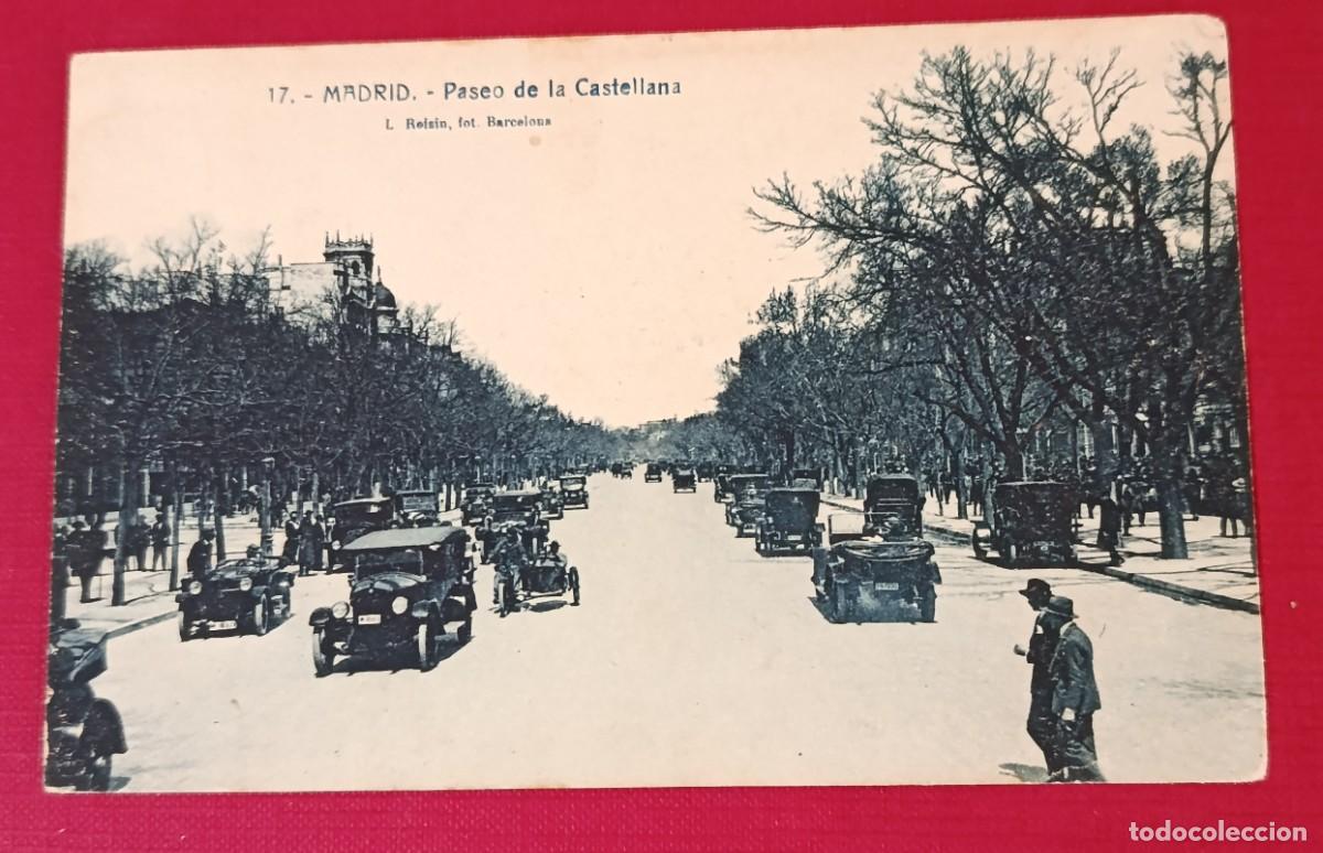Postales: TARJETA POSTAL PASEO DE LA CASTELLANA - MADRID 1920 - L. REISIN