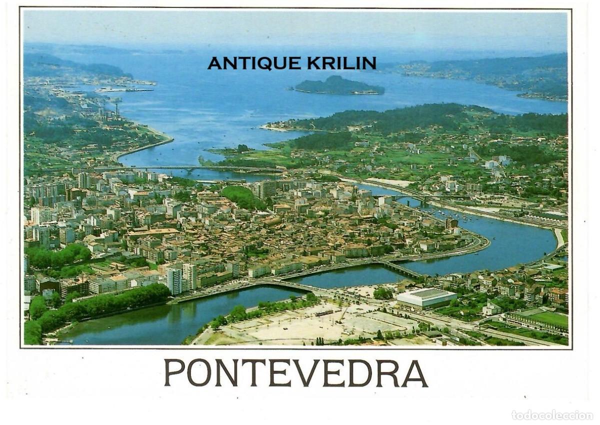 Postales: PONTEVEDRA N&ordm; 3276 VISTA AEREA / POSTALES FAMA / SIN FRANQUEAR