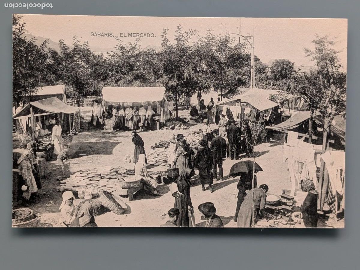 Postales: RARA POSTAL GALICIA SABARIS EL MERCADO FERIA PONTEVEDRA PERFECTA CONS ANIMADA