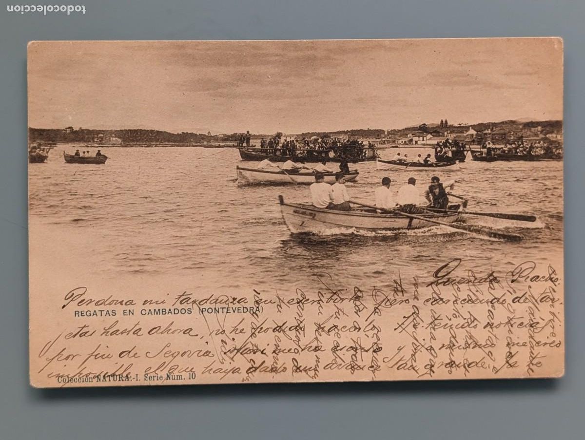 Postales: RARA POSTAL SERIE 1 N&deg; 10 REGATAS EN CAMBADOS ED HAUSER Y MENET PONTEVEDRA VIGO GALICIA