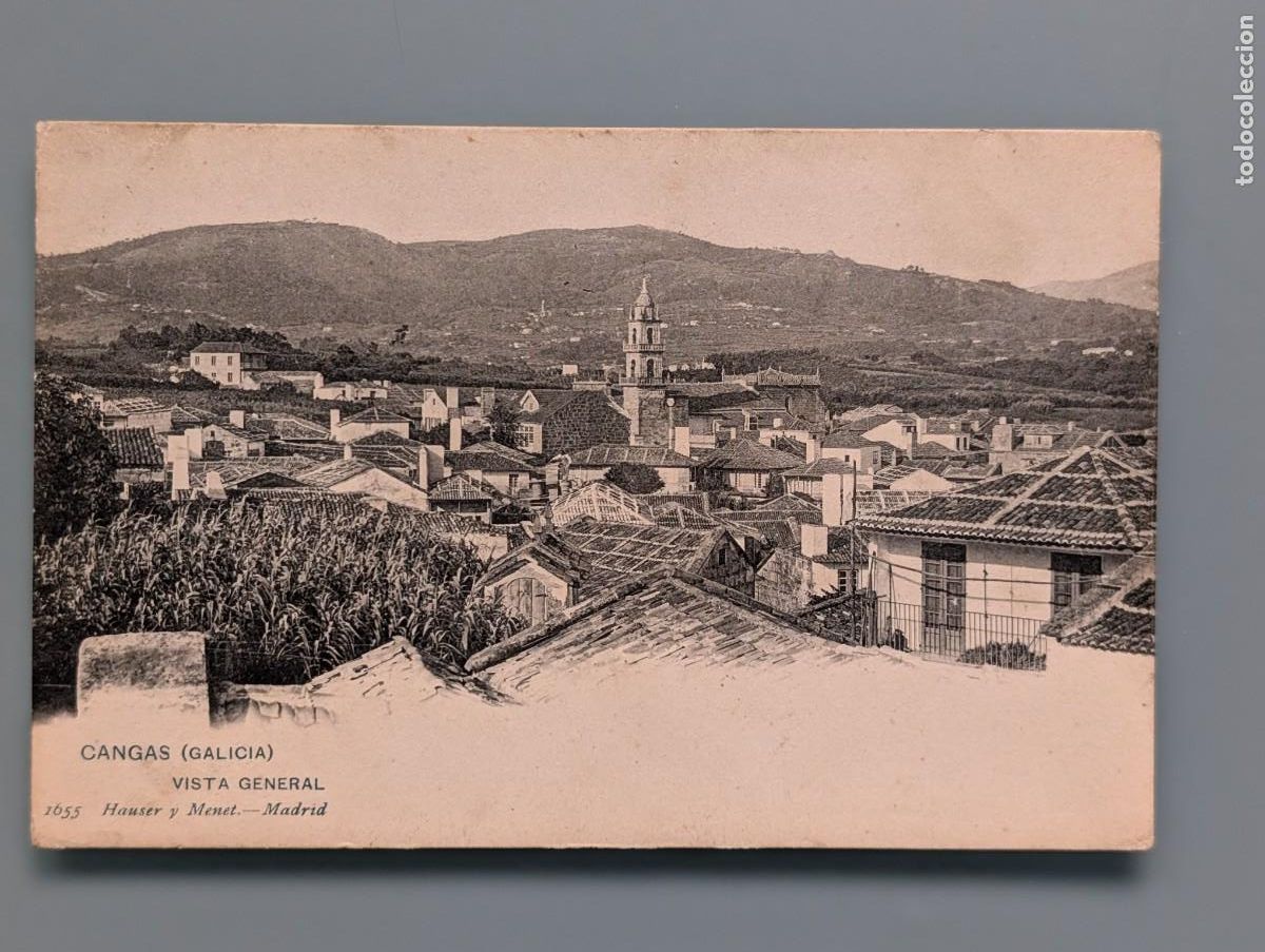 Postales: RARA POSTAL CANGAS N&ordm; 1655 VISTA GENERAL ED HAUSER Y MENET PONTEVEDRA VIGO GALICIA
